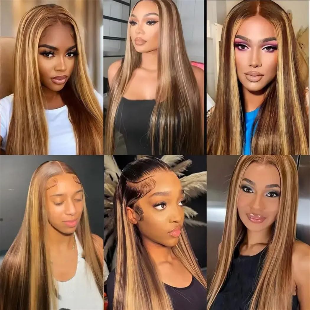 4X27 Straight Wig 46 Inch 100% Human Hair 13X6 HD Transparent Lace Frontal Wig Pre-Plucked Brazilian Hair