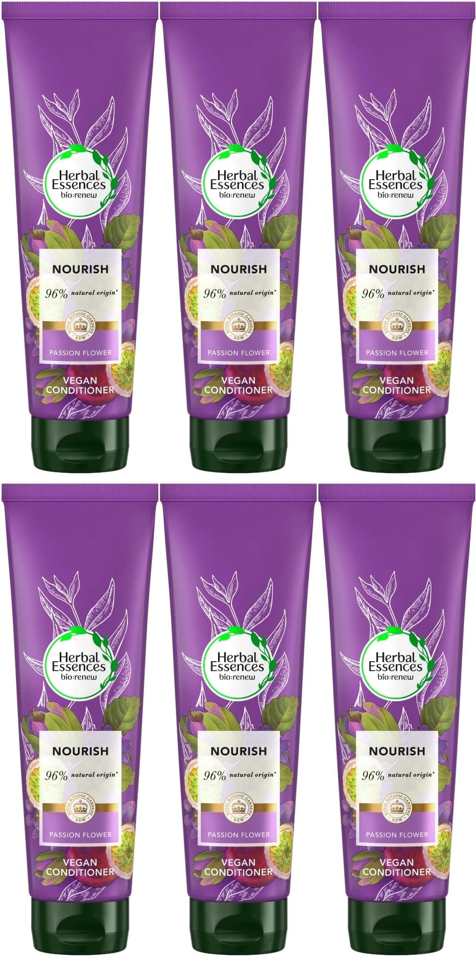 6x Herbal Essences Bio Renew NOURISH Passion Flower Conditioner, 275ml