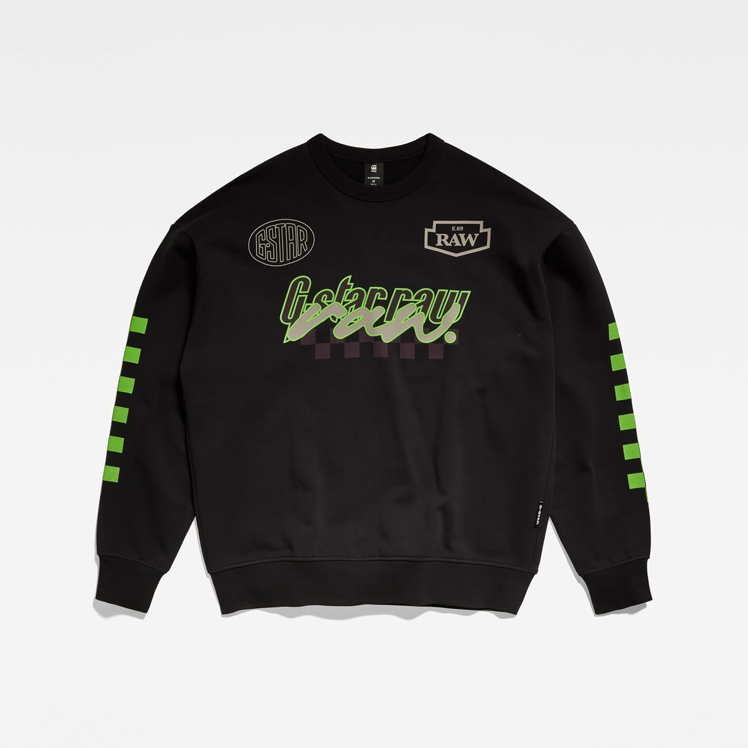 G-STAR mens Moto Sport Graphic Loose Sweatshirt