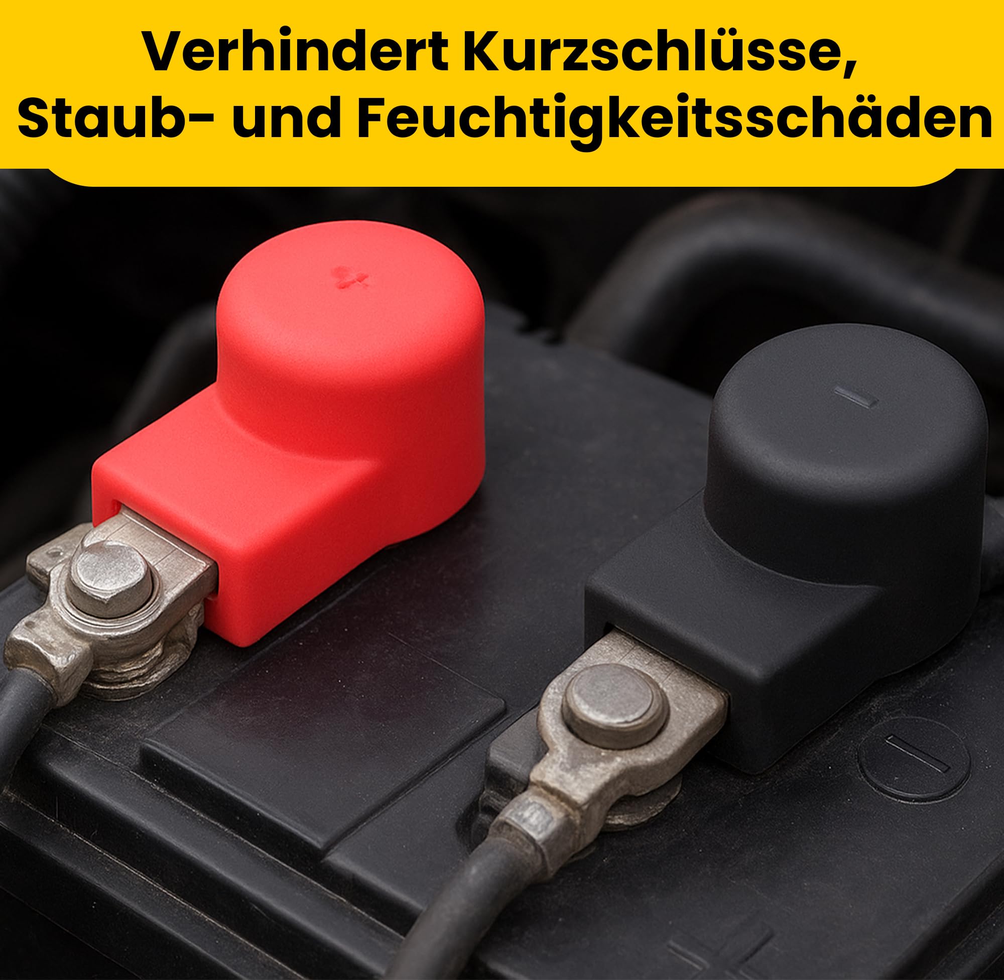 Offgridtec® Osłona biegunowa przyłącze akumulatora M8 czerwony czarny ochrona dotykowa zestaw 2 szt. 15 mm