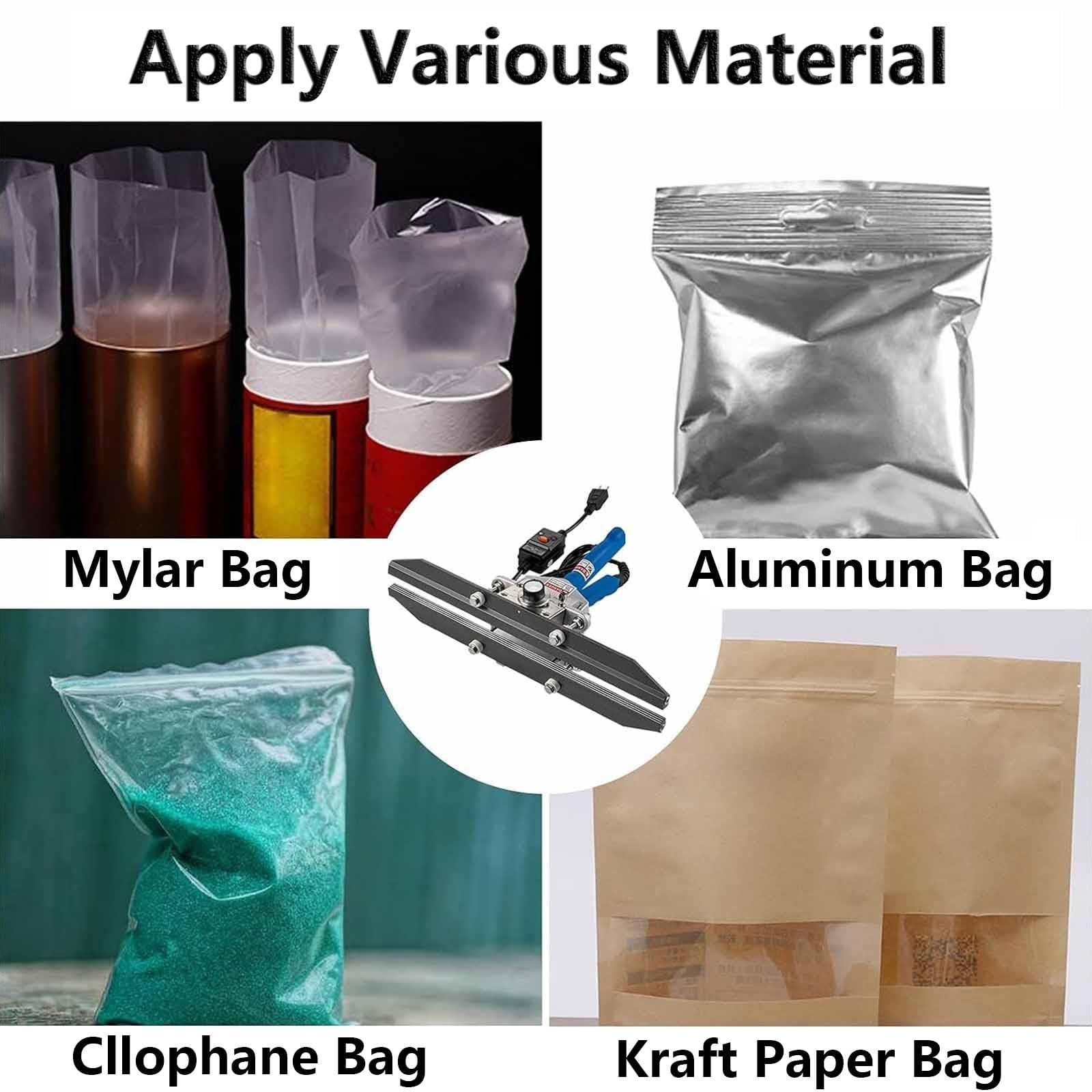 Sellador De Calor Pequeño, Máquina Selladora Al Vacío, , Sellador De Mano Portátil, Mango Antideslizante For Bolsas De Mylar, Bolsas De Papel De Aluminio, Bolsas De Celofán, Bolsas De Papel Kraft, 40