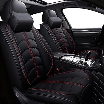 Seat Cover for Honda Hr-V 2016-2025, Durable Waterproof Sports Seat Cover,Premium Leather Seat Protector2 Seats Luxury, Black