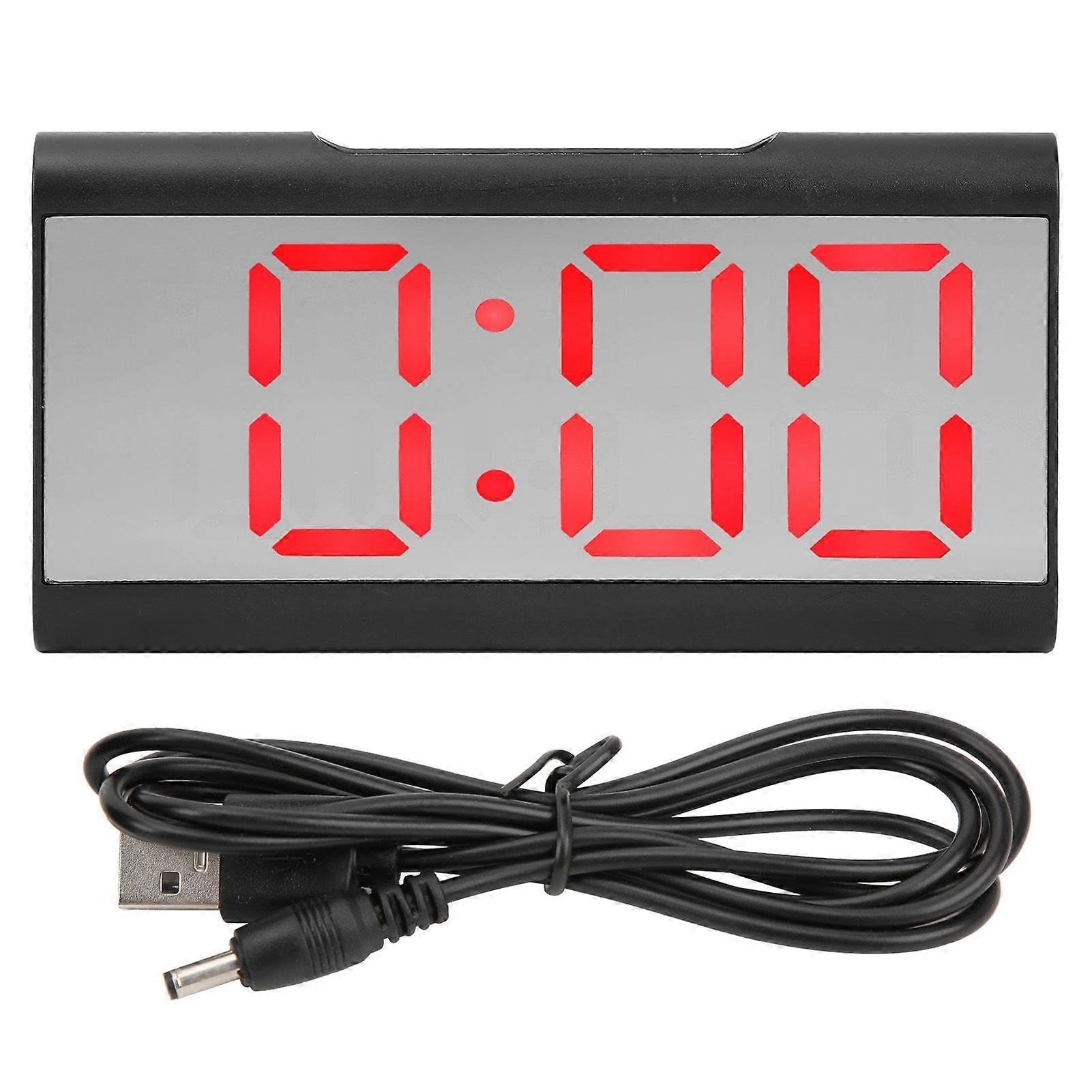 JOYHAPPST 2025 Latest Model Alarm Clock LED Digital Display Mirror USB Charging Desktop