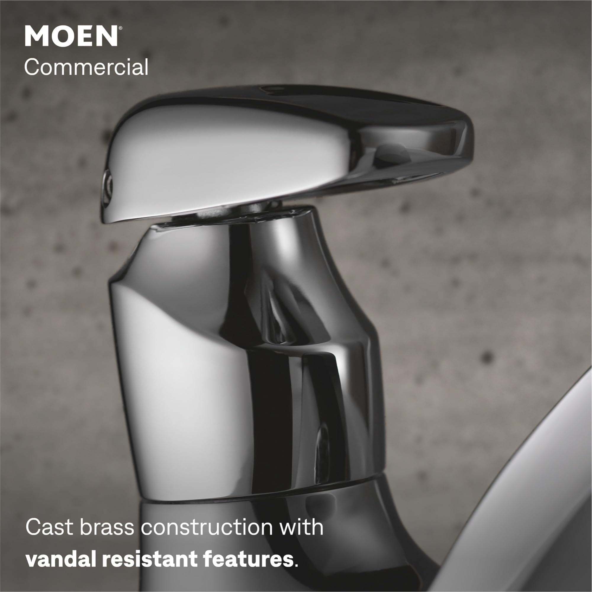 Moen Ticari Krom M-Press Tek Montajlı Ölçüm Banyo Lavabo Bataryası .5 gpm, 8884