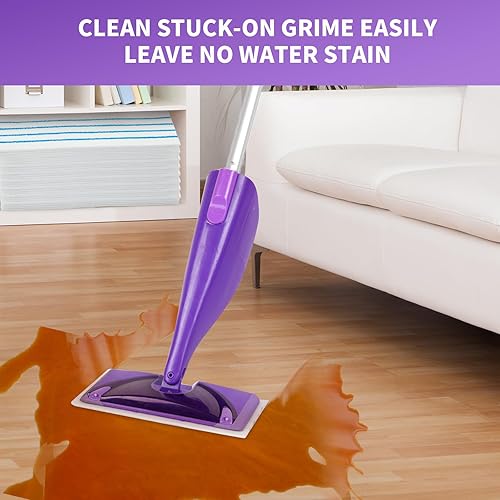 Miniatura 4 de 50 paños de microfibra semi-desechables para trapeador compatibles con Swiffer WetJet y todas las almohadillas de repuesto para trapeador seco y