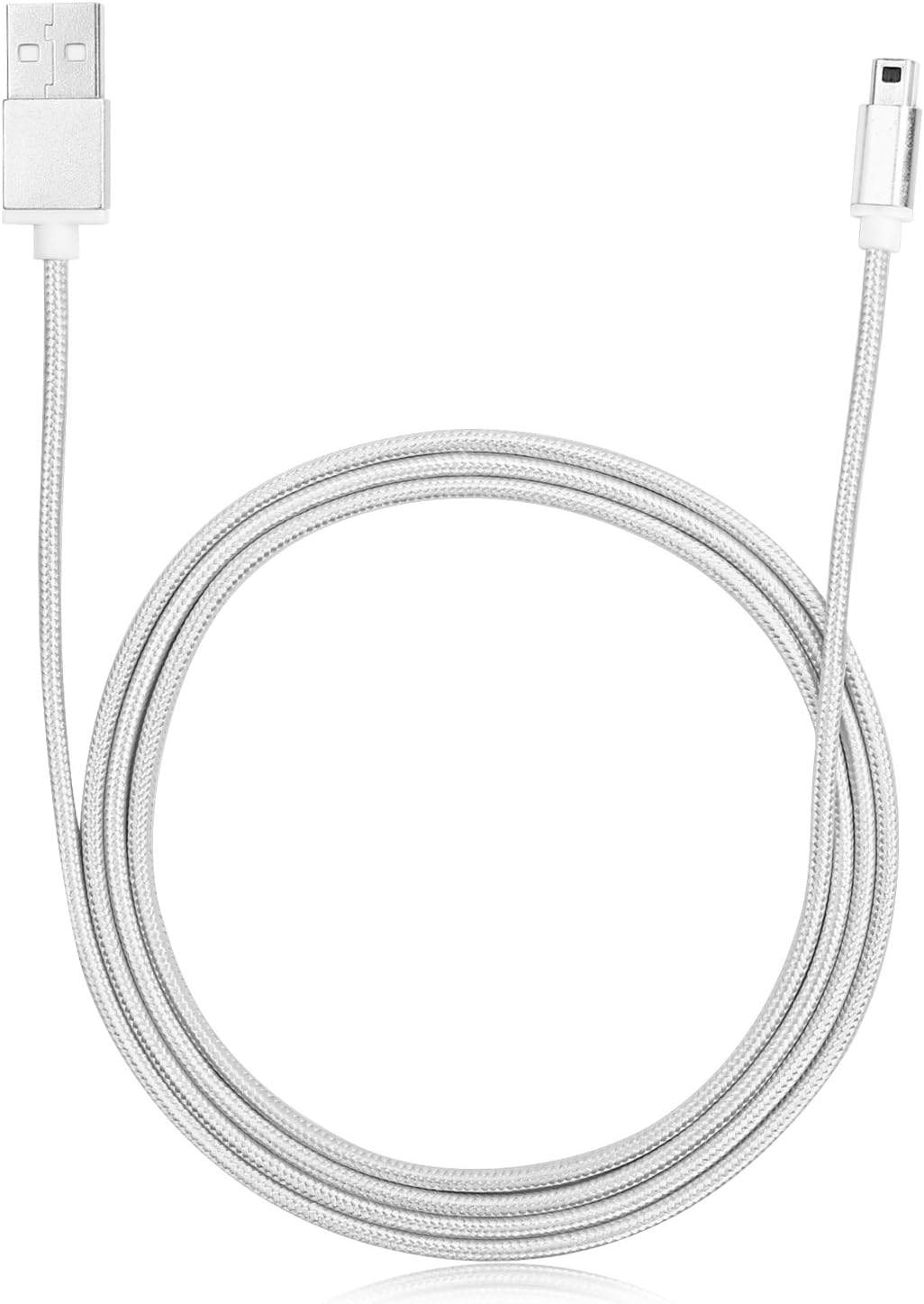 [2 Pack] Akwox Extra Strong Braided High Speed USB Charger Charging Cable for Nintendo 3DS XL / 3DS / 2DS XL/DSi/DSi XL (Gray)