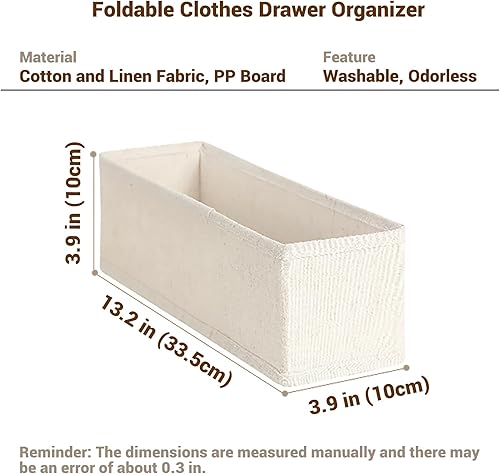 Miniatura 2 de MURRI&MURRDI Mini organizador plegable para cajones de ropa, 6 piezas, organizador de cajones de tela para guardería, organizador de tela con