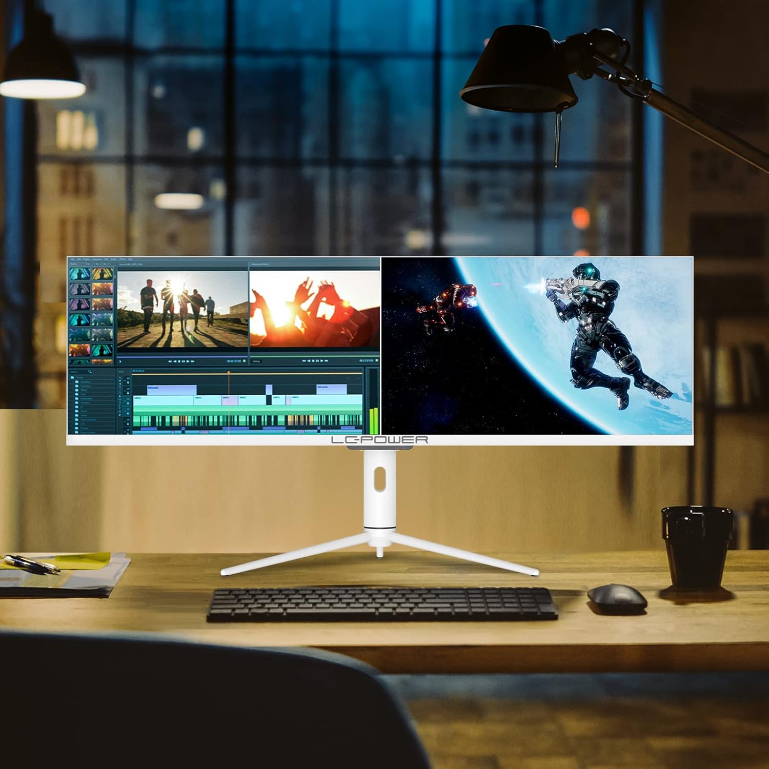 LC-Power UltraWide Monitor Gaming 44 DFHD IPS, 3840 x 1080, HDR 600, AMD FreeSync 120 Hz, 32:9 Bildformat, DP 1.2, 125% sRGB, HDMI 2.0, HDMI 1.4, USB 3.0, USB-C, GamePlus, PIP/PBP(LC-M44-DFHD-120) LC-Power UltraWide Monitor Gaming 44 DFHD IPS, 3840 x 1080, HDR 600, AMD FreeSync 120 Hz, 32:9 Bildformat, DP 1.2, 125% sRGB, HDMI 2.0, HDMI 1.4, USB 3.0, USB-C, GamePlus, PIP/PBP(LC-M44-DFHD-120)