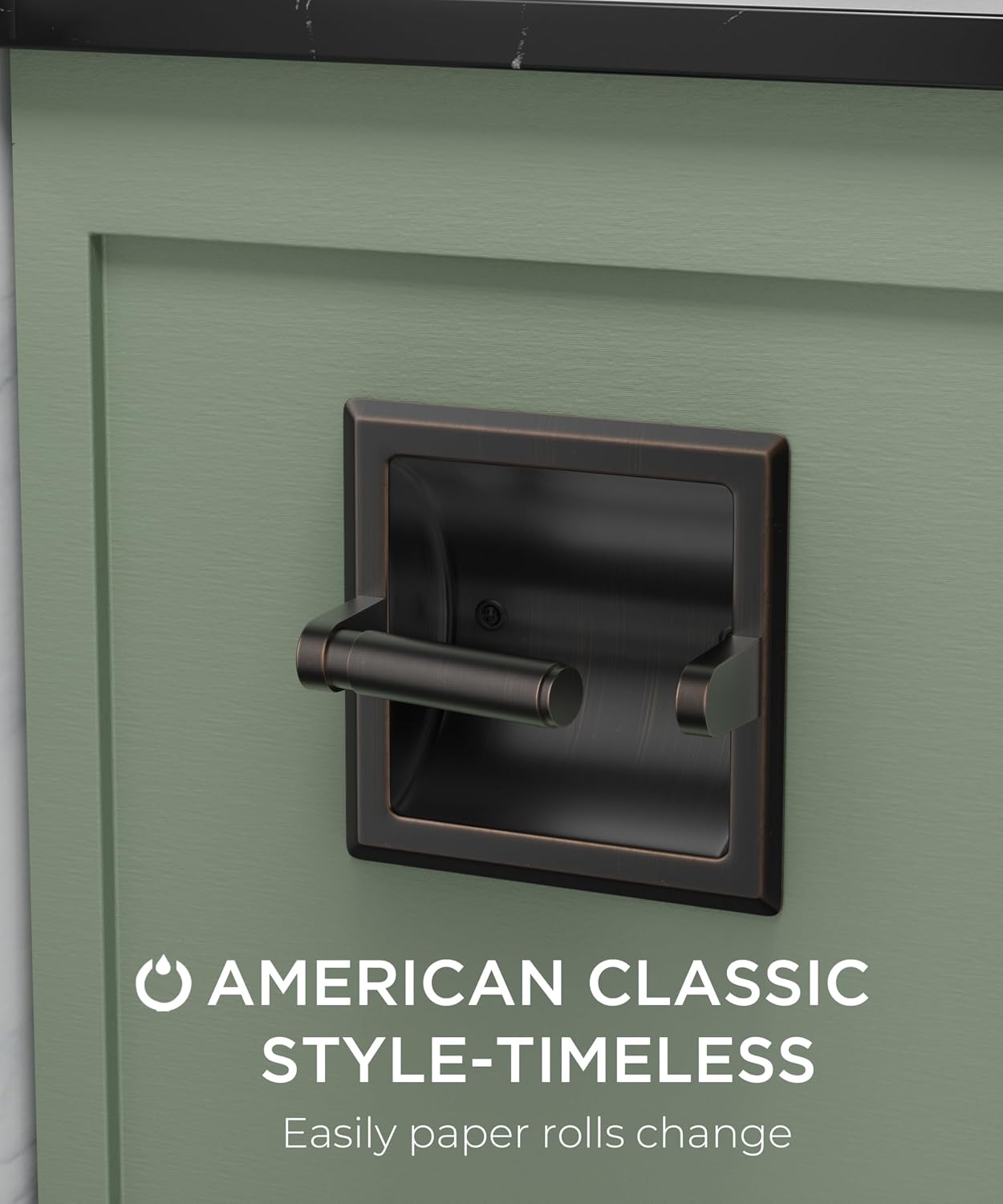 FORIOUS Recessed Toilet Paper Holder for Mega Rolls, Oil Rubbed Bronze image 3