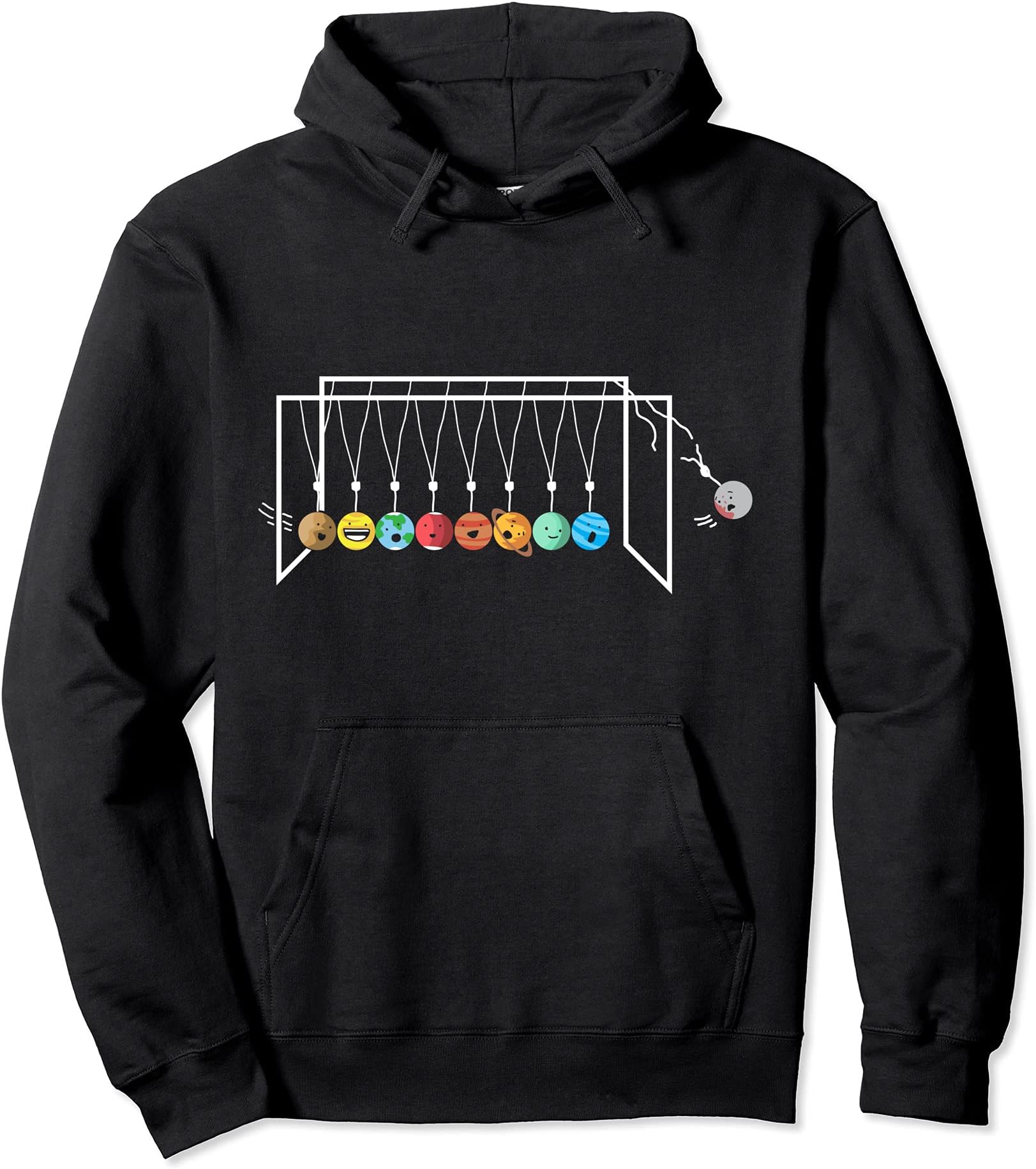 Solarsystem Is Fun GiftsFunny Astrophysicist Shirt Planets Newton´s Cradle Pullover Hoodie