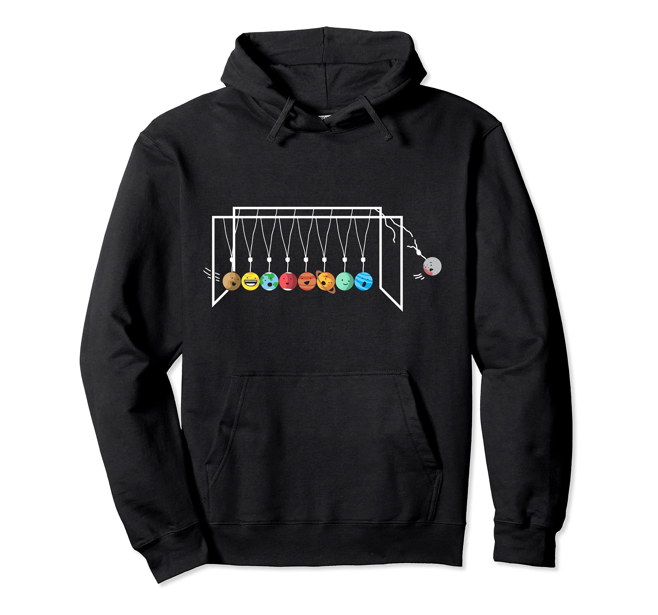 Solarsystem Is Fun GiftsFunny Astrophysicist Shirt Planets Newton´s Cradle Pullover Hoodie