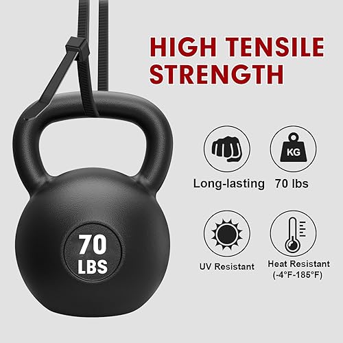 Miniatura 3 de 1200 bridas negras de 12 pulgadas, bridas de plástico resistentes con resistencia a la tracción de 70 libras, cintas de nailon negro autobloqueantes