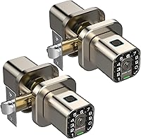 Vista 13 de Pomo de puerta de huellas dactilares, cerradura de puerta biométrica inteligente con teclado, perilla de puerta de código de entrada sin llave