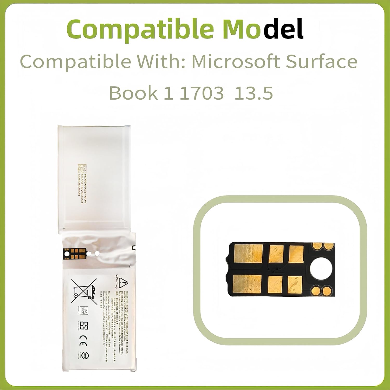 G3HTA044H Rechargeable Battery Compatible with Microsoft Surface Book 1 1703 1704 1705 CR7 13.5" CR7-00005/7