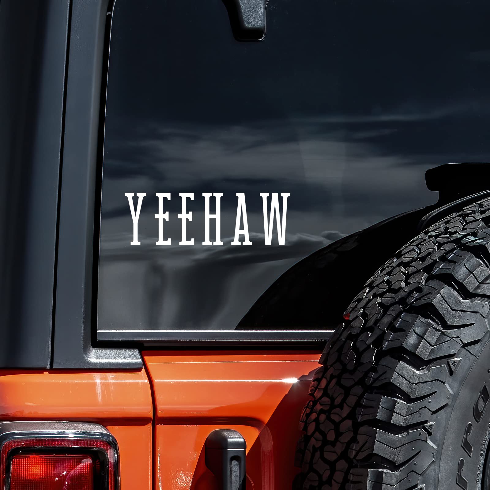 Yeehaw Decal Vinyl Sticker Auto Car Truck Wall Laptop | White | 8" x 3"
