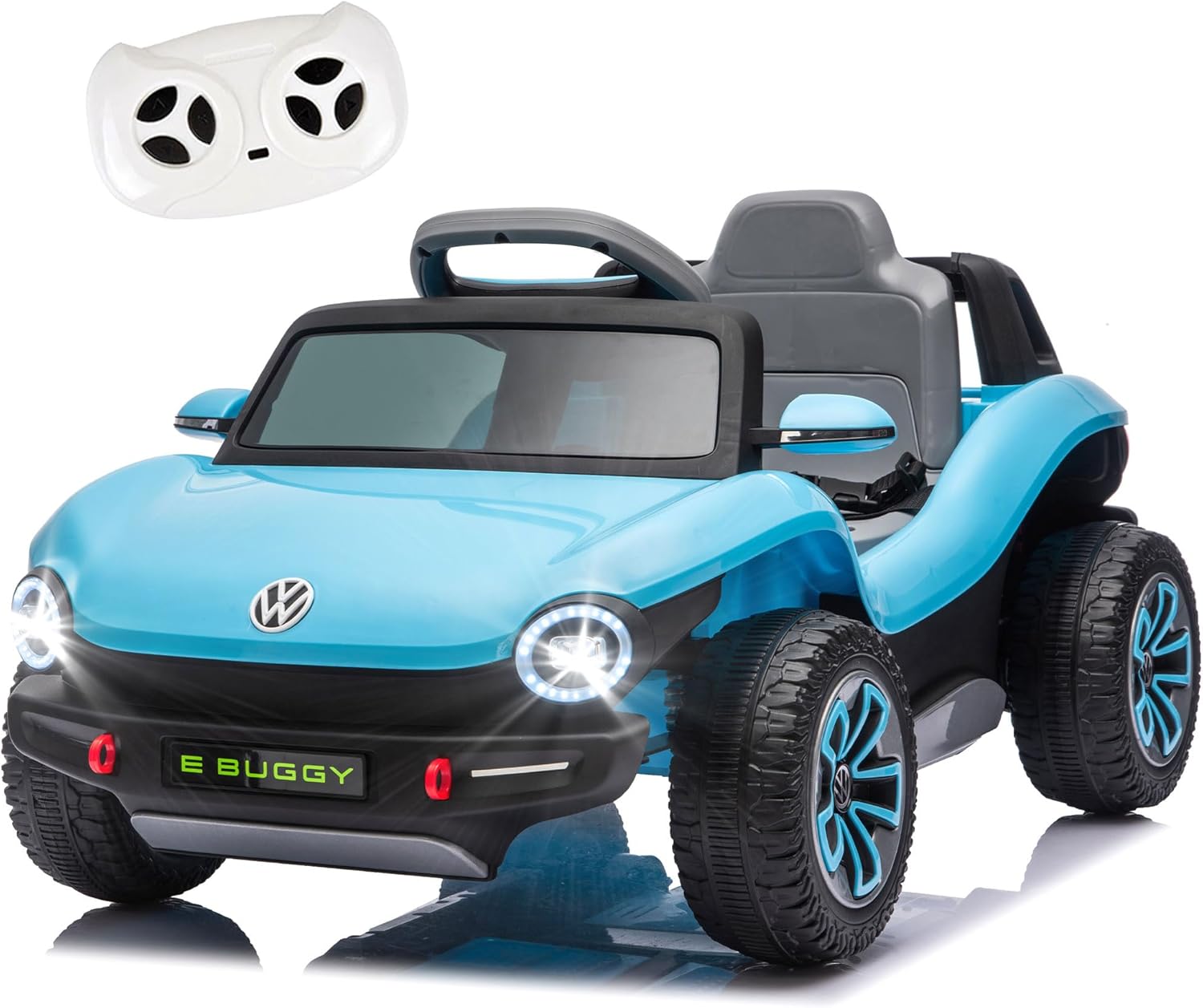 12V Ride On Car for Kids, Licensed Volkswagen Beetle Ride on Toys with Remote Control, Rear Cargo Storage, Music, Lights, 4-Wheel Suspension, Electric Car for Kids Ages 3-5, Blue