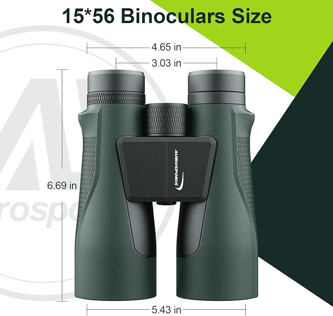 Binoculares Aurosports 15x56 para adultos alta potencia miniatura 8