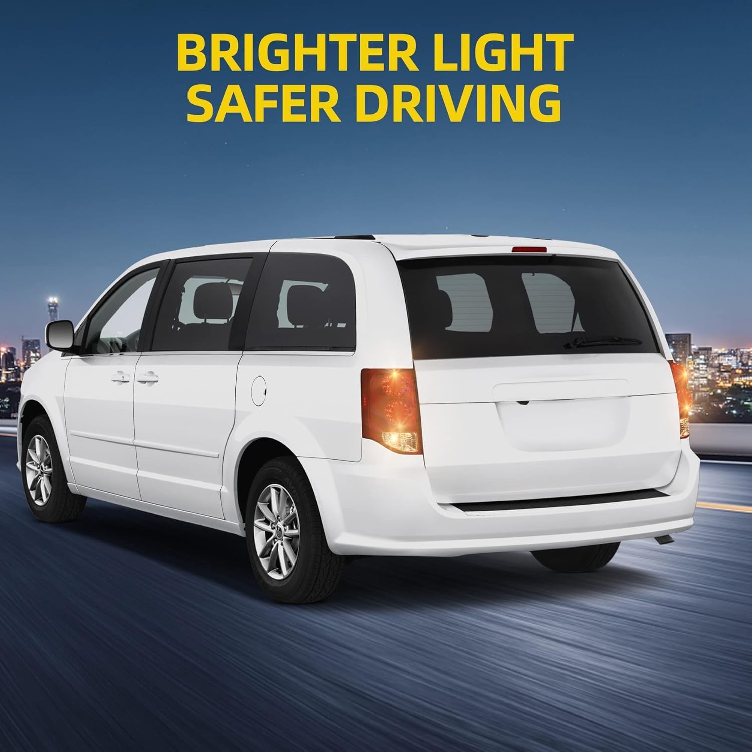 AUTOSAVER88 LED Rear Tail Light & Brake Lamp with Built-in Bulb compatible with 2011-2020 Dodge Grand Caravan (11-20) Left Driver Side Replacement Direct Fit Auto Tail Light Kit