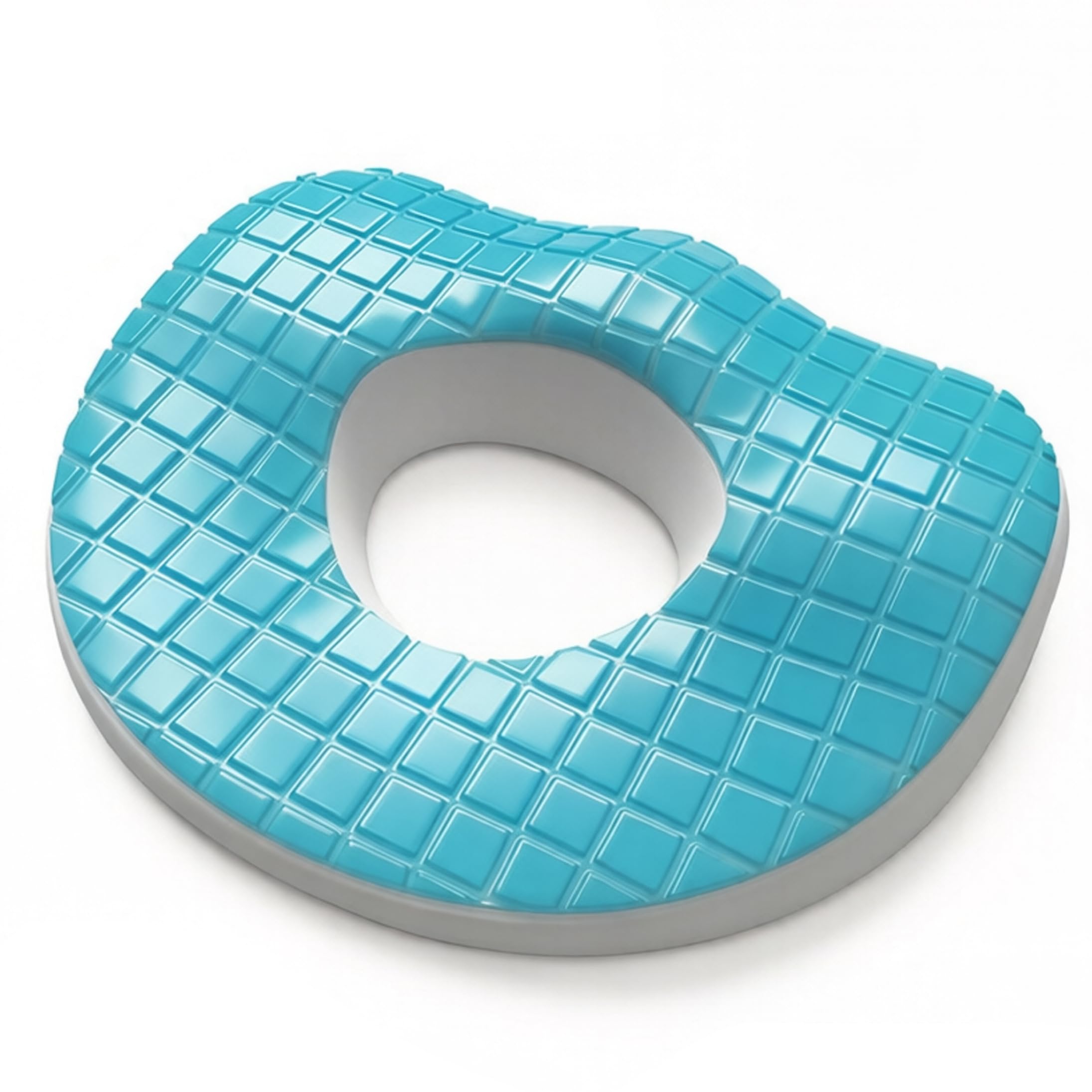 Neptuiby Butt Donut Pillow, Gel Memory Foam Donut Cushion with Large Hollow Design Doughnut Pillow for Bed Sores Tailbone Relief Navy Blue.