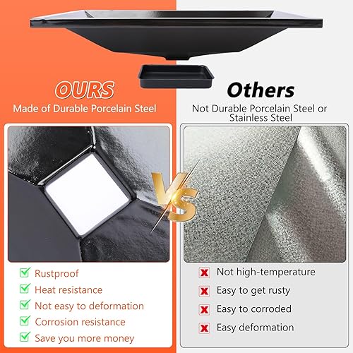 Miniatura 4 de QuliMetal Bandeja de grasa 99250 con bandeja de captura y soporte 7515  Bandeja de goteo para parrillas Weber Spirit 310, 320 (2007 y 2008) y 700,