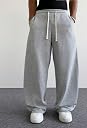 dockstreet Mens Open Bottom Wide Legged Sweatpants .24RTB0226D-OPEN-BOTTOM-GREY-MENOPEN Bottoms-30 gallery image