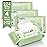 X Large Wet Wipes for Adults - 4 Pack of 12x8 Disposable Incontinence Wipes for Elderly - Fragrance Free Body Wipes - for Bathroom and Travel
