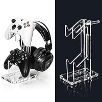 Vista 16 de OAPRIRE Headset and Controller Stand, Space-Saving 2 Tier Game Controller Holder, Acrylic Controller and Headset Stand for Desktop, Universal Design