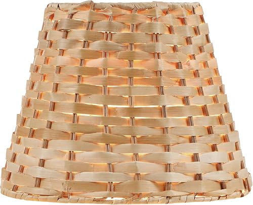 Miniatura 2 de Aspen Creative 32983, pantalla de araña imperio, hoja de plátano natural, parte superior de 6 pulgadas x 10 pulgadas inferior x 8 pulgadas de altura