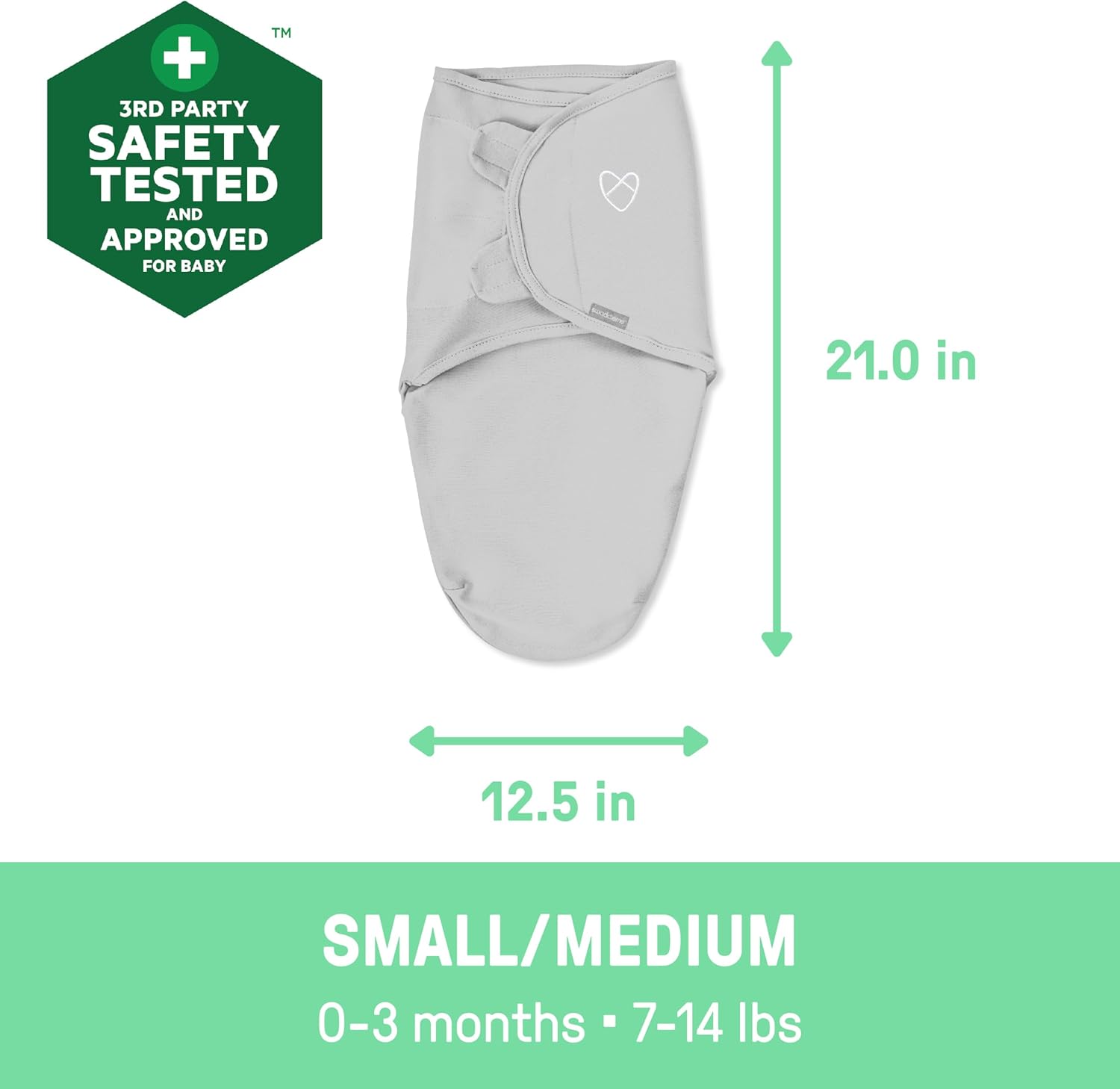 SwaddleMe by Ingenuity Original Swaddle, 100% Cotton, Improves Sleep & Calms Startle Reflex, 0-3 Months, 1.0 TOG, 3-Pack, Baby Swaddle Blanket - Lady Bug Picnic