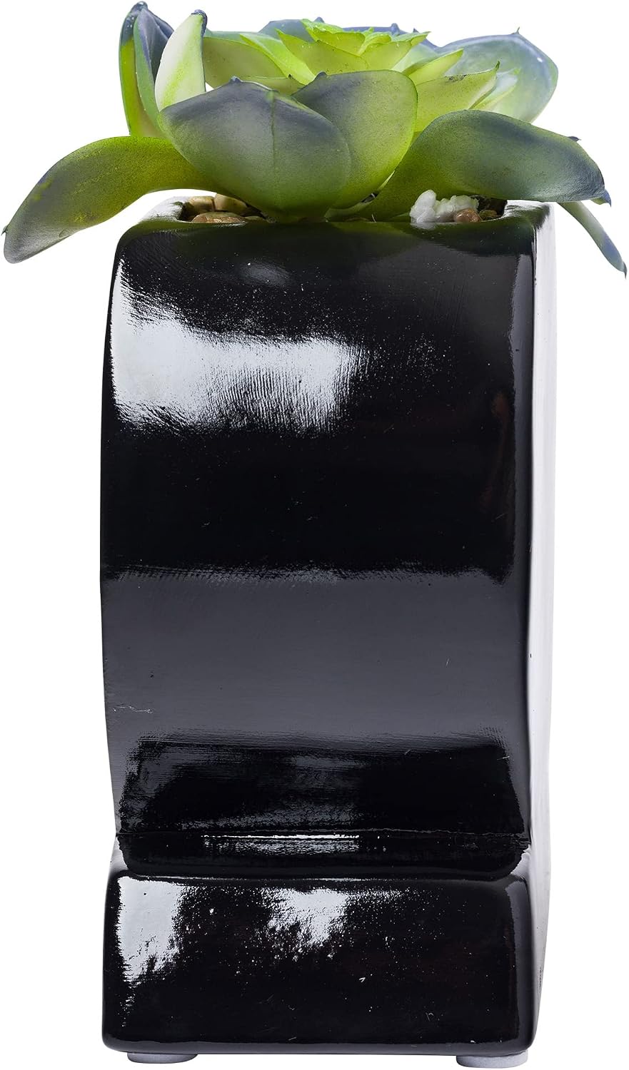 Silver Buffalo DC Comics Batman Logo Decorative Artificial Faux Greenery Plant in Ceramic