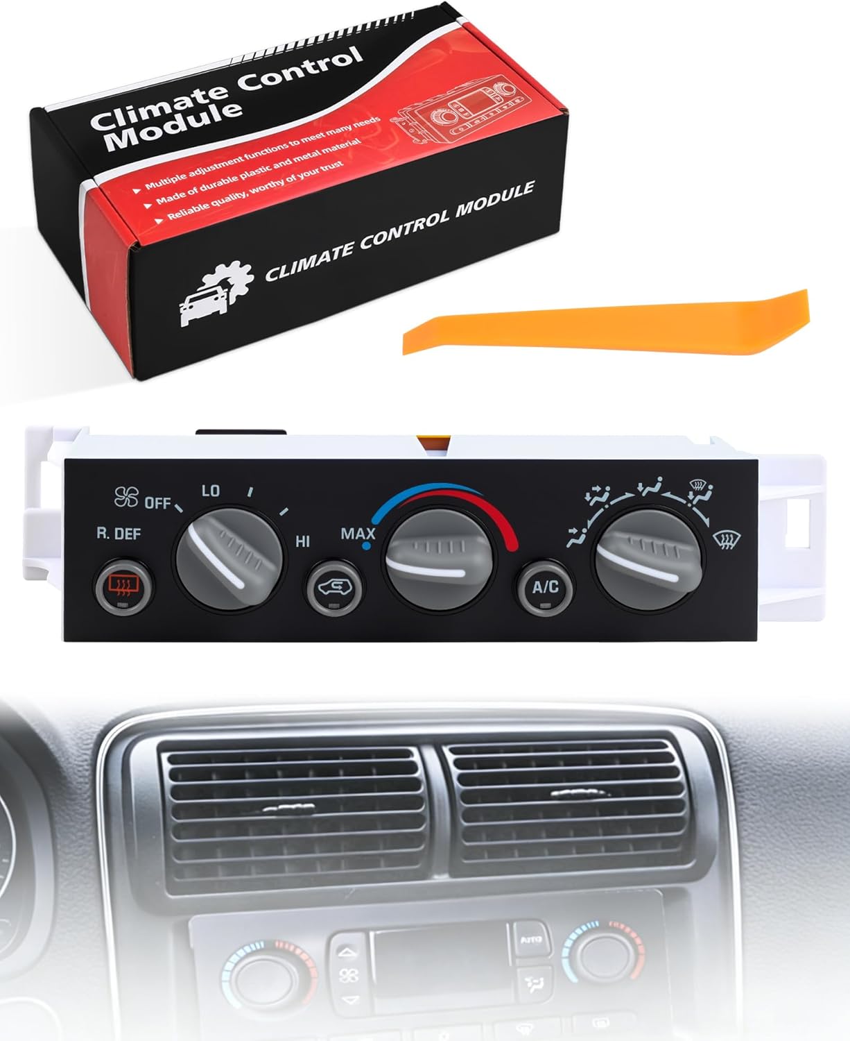 Chevy GMC C/K 1500 2500 Upgraded Climate Control Module A/C Heater Air Conditioning Panel Compatible with 1996-1999 Chevy C1500/C1500 Suburban, 1998-2000 Tahoe GMC Yukon ＆ More, 599-006