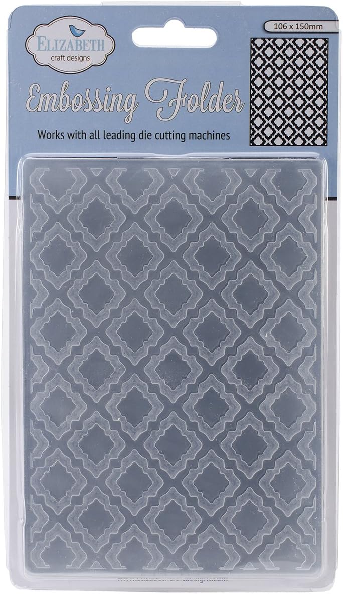 Elizabeth Craft Designs 396353 Elizabeth Craft Embossing Folder 4 by 6-Inch, Trendy Tiles 2