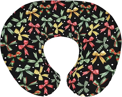 Miniatura 15 de Pink Bows - Fundas de almohada de lactancia para niña, lazos para el pelo rosa, rayas de leopardo, fundas de lactancia para almohadas de lactancia