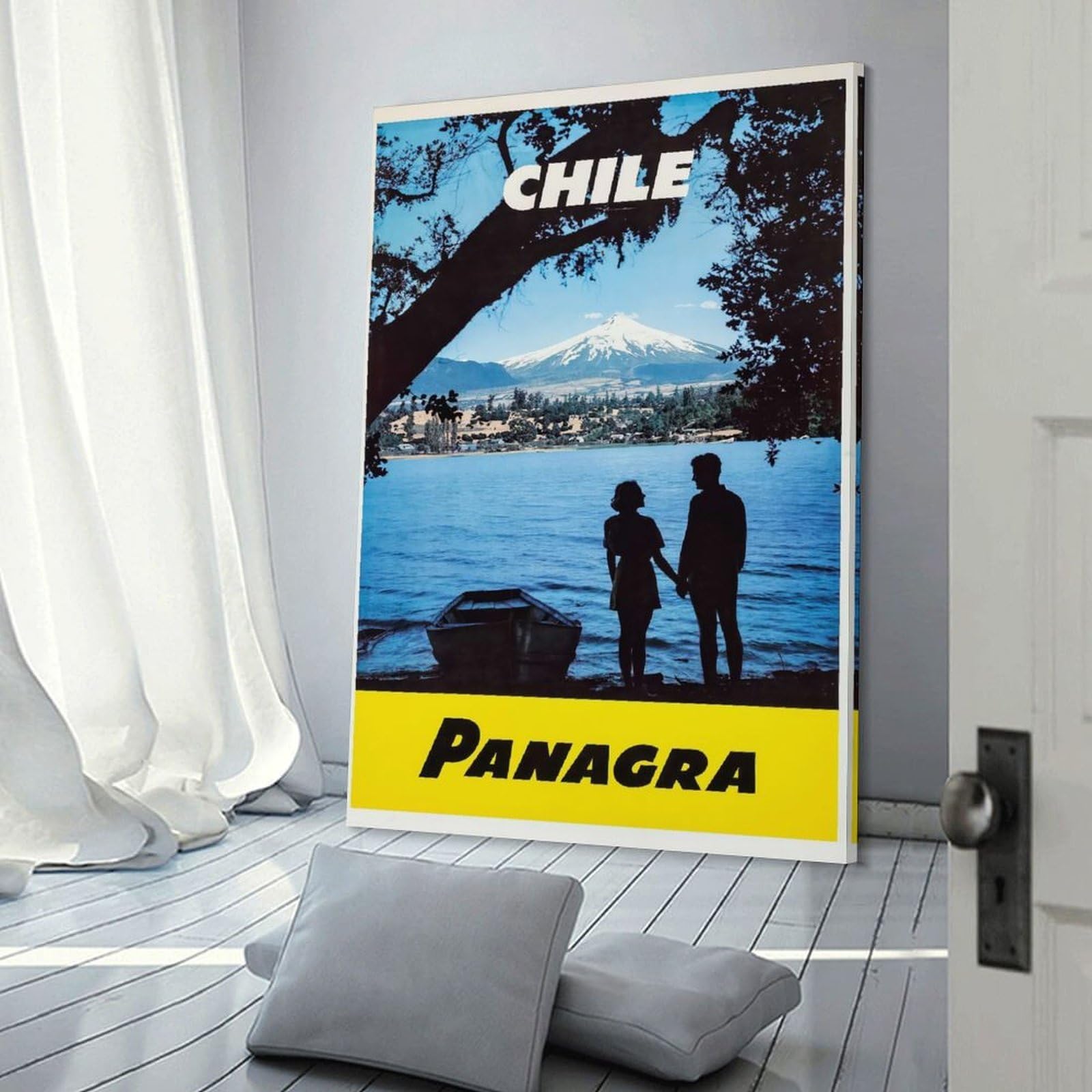 Junmoney Chile Travel Room Decor Wall Art, 20x30inch(50x75cm), for Bedrooms, Workspaces And Everyday Interiors, An Adaptable Decor Piece for Home Use