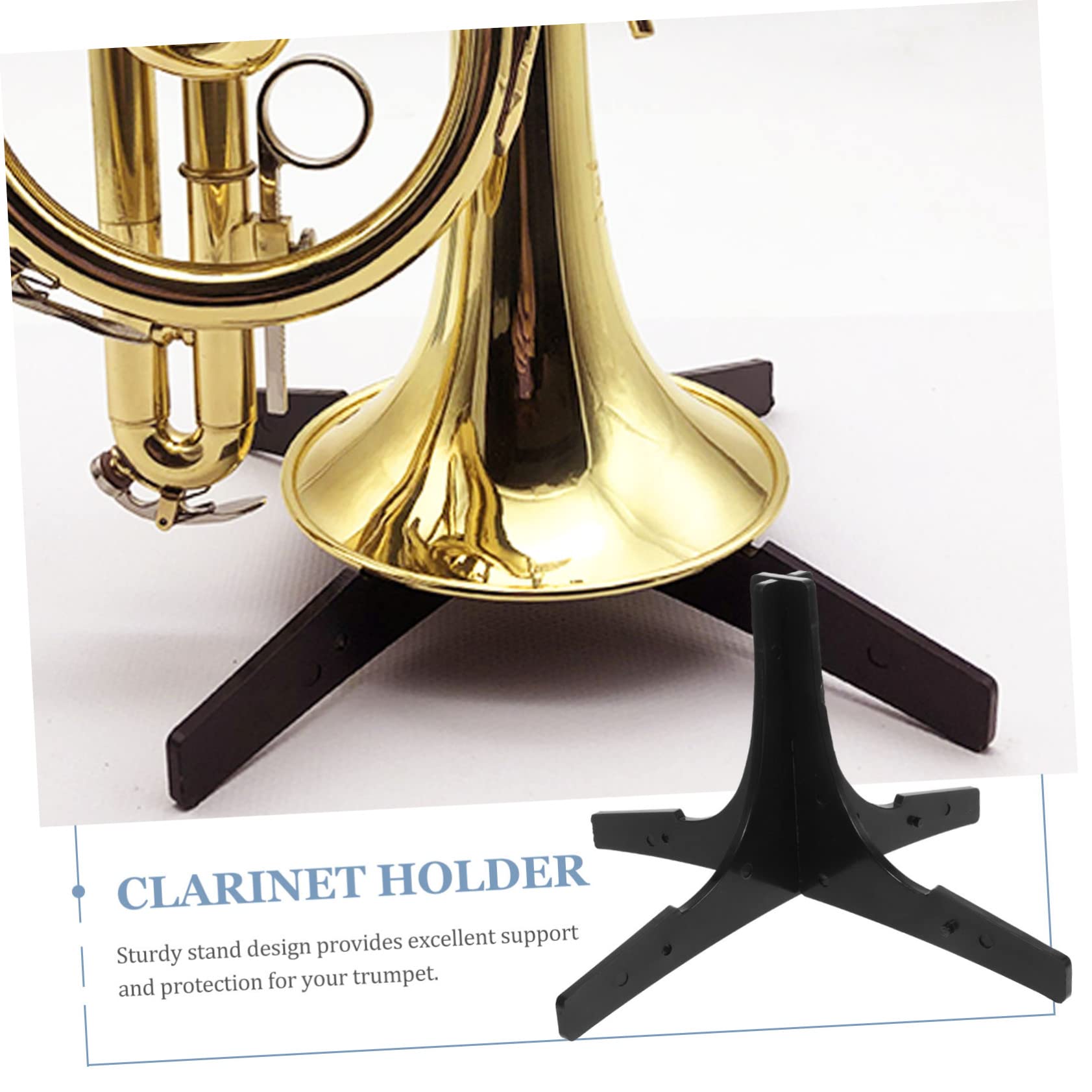 HANABASS Trumpet Stand Holder Portable Wind Instrument Bracket Sturdy Support for Instruments Design for Easy Setup and Reliable Performance