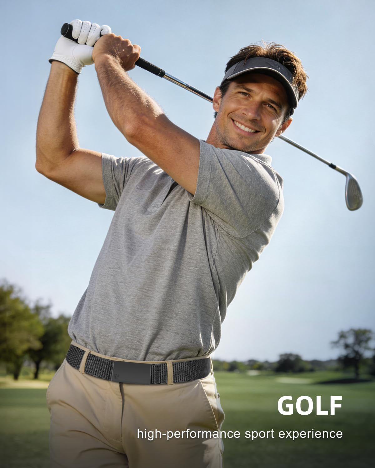 WONDAY 2 Pack Ratchet Belts for Men – Nylon Web Belts with Quick Release Buckle for Golf Work Casual Tactical Use - Image 2