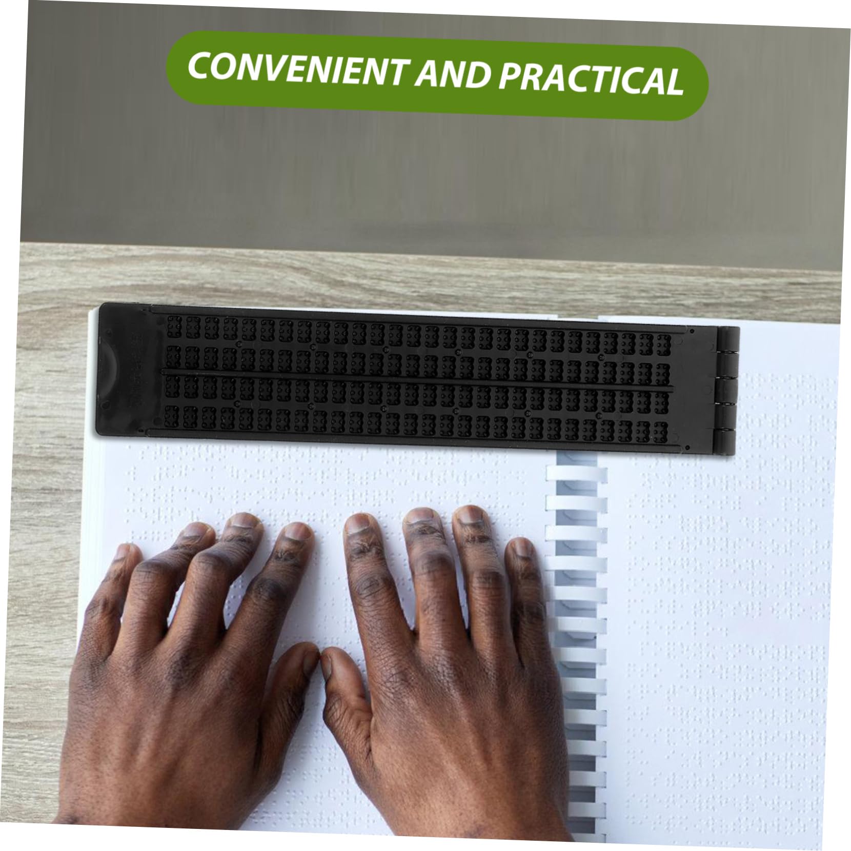 Valiclud Kit De Escritura Braille PortáTil Con Pizarra Y LáPiz Capacitivo Herramienta De EnseñAnza Para Ciegos DiapasóN Braille De 4 LíNeas Y 28 Celdas Accesorios De Aprendizaje Adaptados
