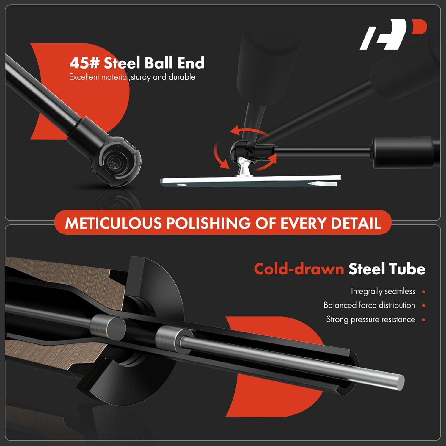 A-Premium Tailgate Assist & 2PC Tailgate Support Cable Compatible with Chevrolet Silverado 1500 2007-2016, Silverado 2500 3500 HD 2007-2016 & GMC Sierra 1500, Sierra 2500 3500 HD Rear Tailgate