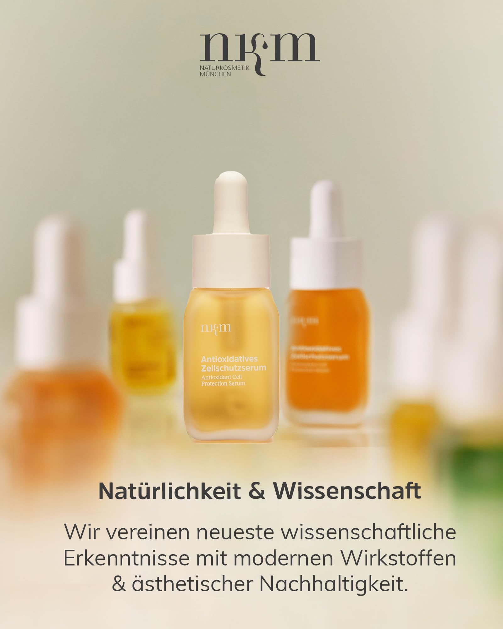 nkm Naturkosmetik München Antioxidatives Zellschutzserum - 30 ml - Gesichtsserum mit Vitamin C-Derivat - Schützend - Vegan - Für alle Hauttypen - Dermatologisch Getestet