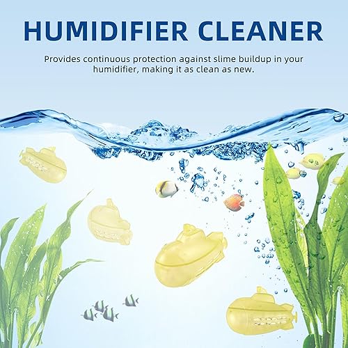Miniatura 2 de AMI PARTS Limpiador de tanque humidificador pequeño submarino, 18 piezas para la mayoría de humidificadores y peceras, purifica el agua, suaviza el