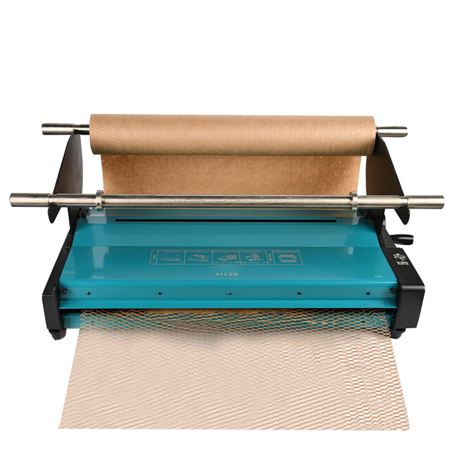 Dispenser per rotoli di carta a nido d'ape, macchina avvolgitrice manuale per piccole imprese, migliora l'efficienza dell'imballaggio con un facile utilizzo e un dimensionamento coerente