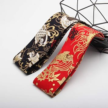Ancient Japanese Antique Element JDM Tow Strap Auto Modification Sport Trailer Belt Combination Koi Traction Rope Trailer Hook for Decorative Trailer Belt Black