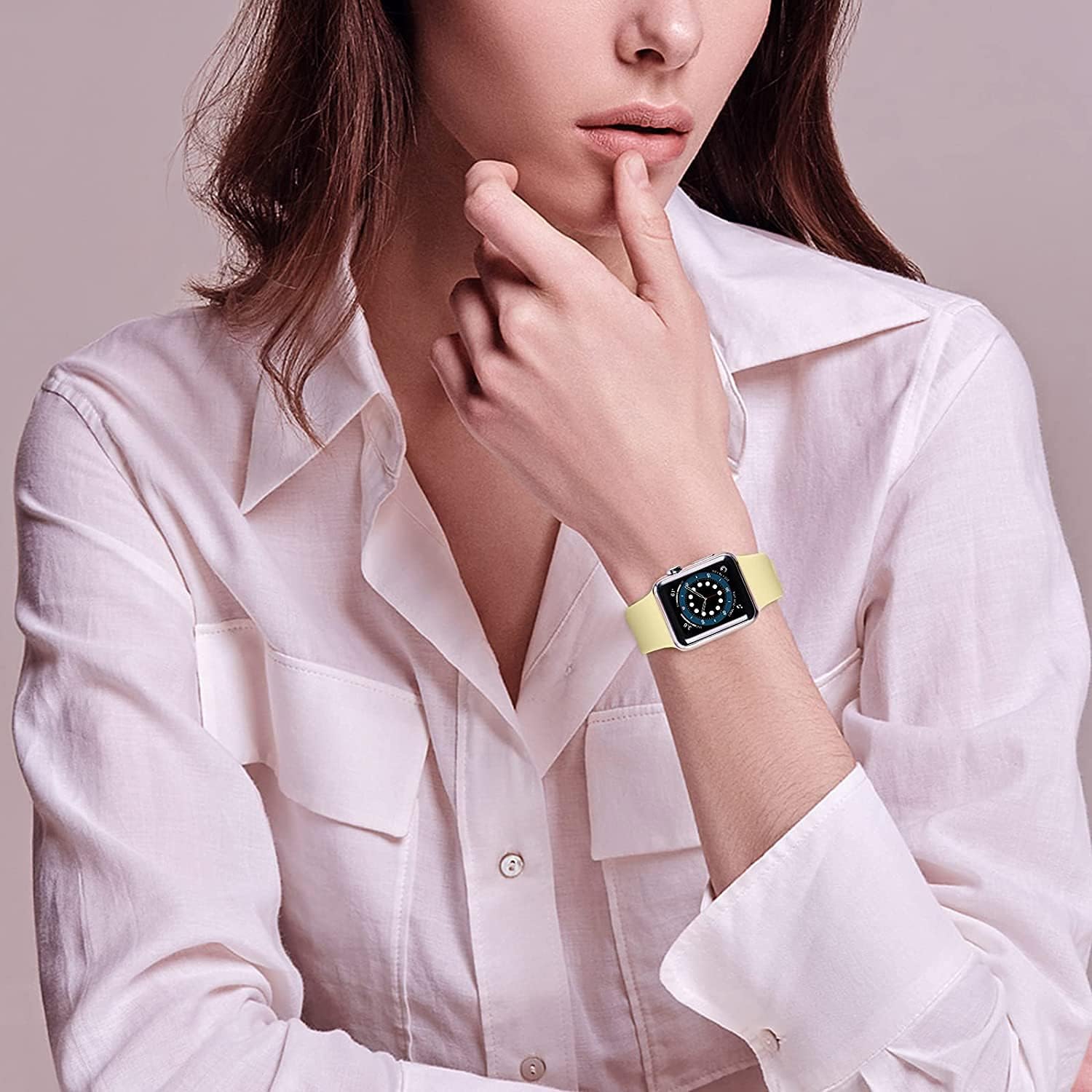 Sport Watch Band Compatible with Apple Watch Band 38mm 40mm 41mm 42mm 44mm 45mm 46mm 49mm Women Men, Soft Silicone Replacement Strap with Classic Clasp for iWatch Ultra SE Series 10/9/8/7/6/5/4/3/2/1 image 2