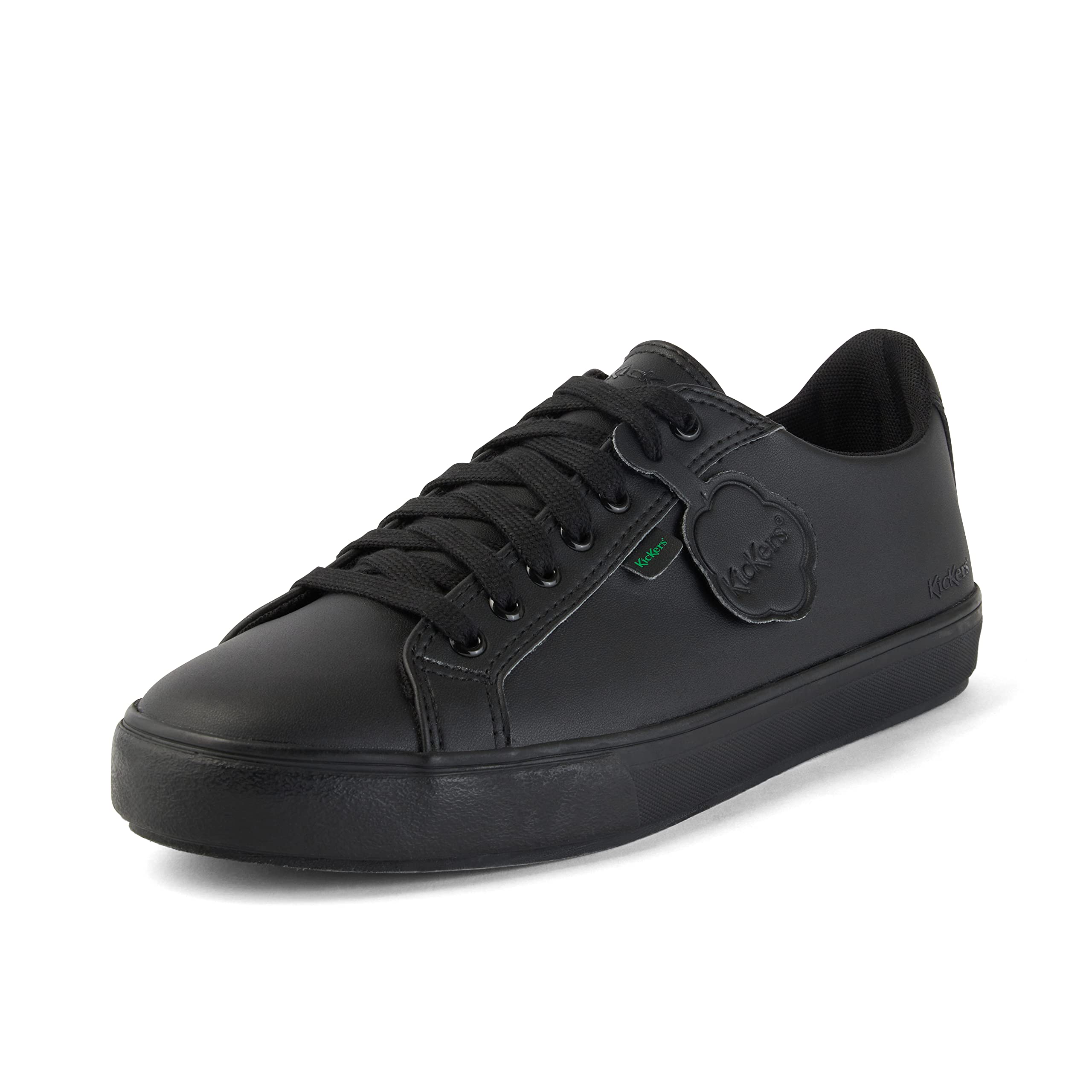 Kickers Unisex Tovni Lacer Low-Top Trainers, Vegan Black, 6 UK