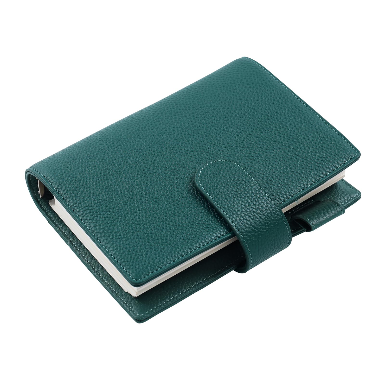 Moterm Elite Personal Rings Planer - Echtleder Ordner Organizer ohne großes Rückfach(Kiesel-Tiefes teal,25mm ring)