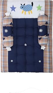 abracadabra Cotton Bedding Set (3 Pieces, 0-2 Years, 88 cm X 60 cm, Crocodile, Navy Blue)