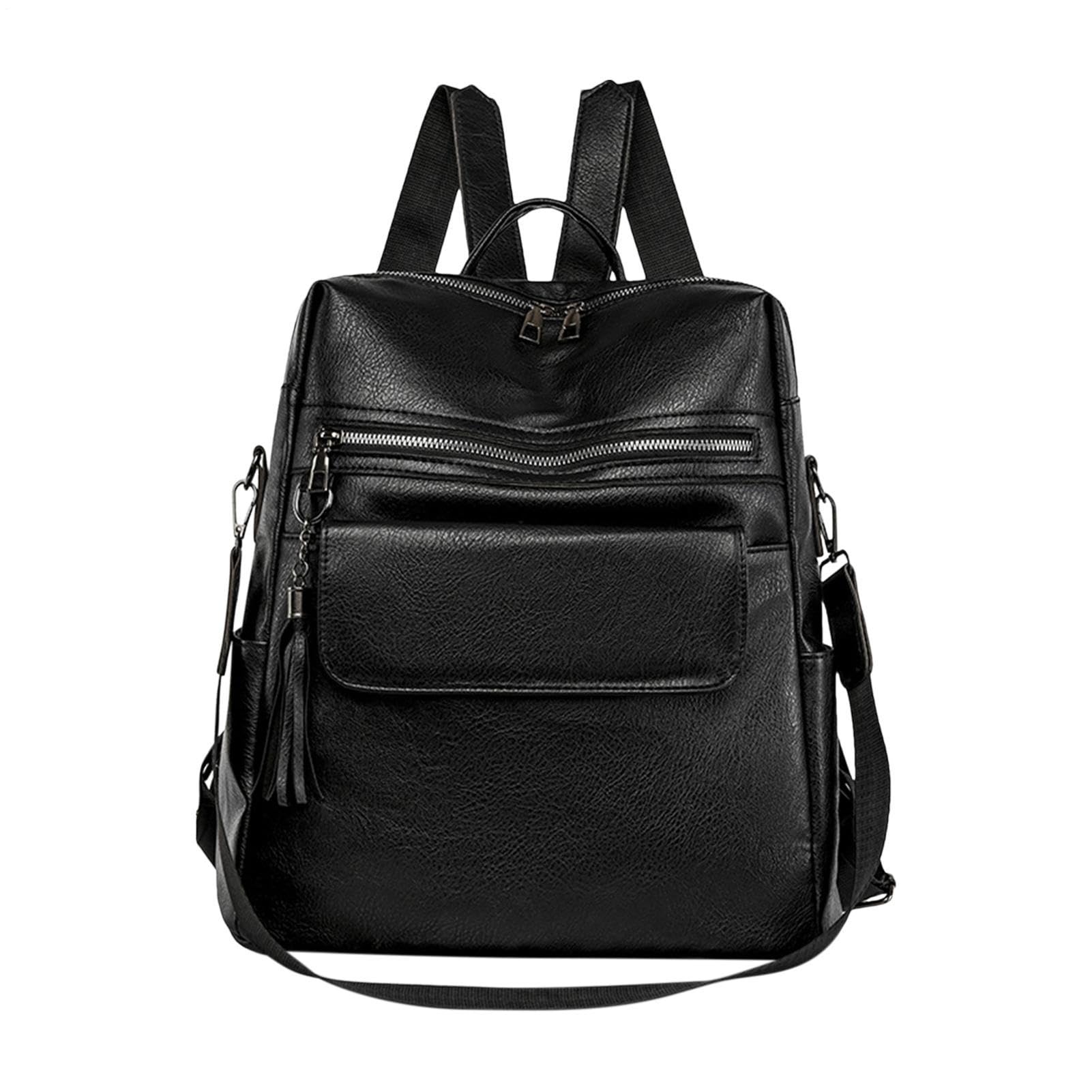 Sac en polyuréthane de qualité supérieure style tendance et pompons - 8