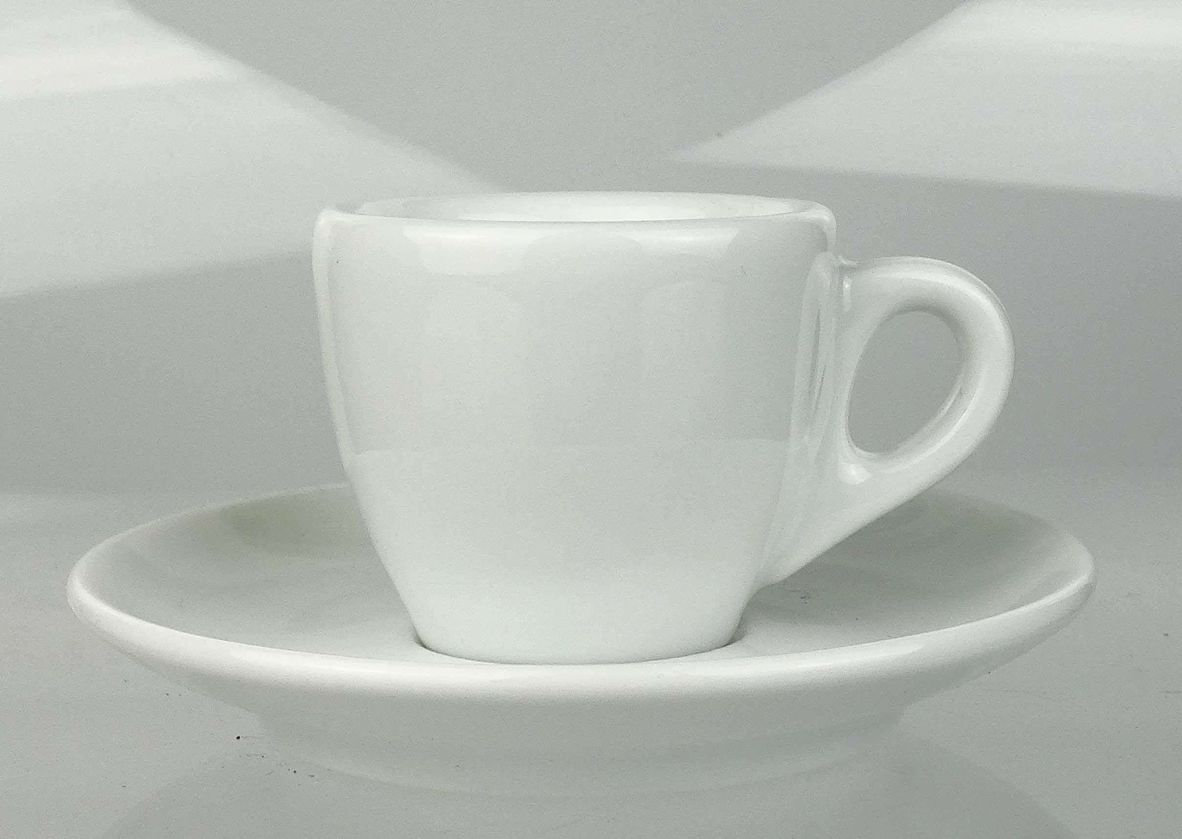 Moka Consorten Palermo Italian Espresso Cup Thick Walled (max. 55 ml), handmade (6 cups & saucers)/Made in Italy