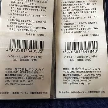 Amazon.co.jp: ハイキュー 烏野高校 ご当地アクリル根付