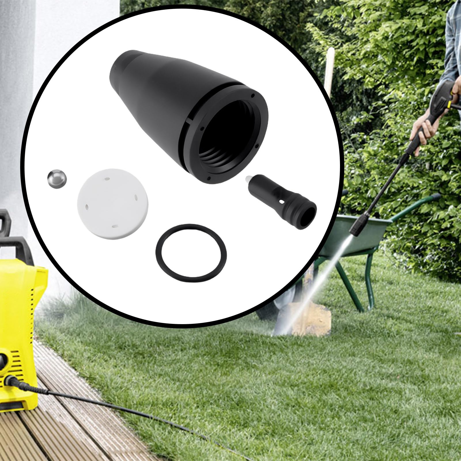 Create idea Turbo Rotary Ceramic Nozzle Repair Kit Compatible with Karcher K2 K3 K4 Turbo Nozzle - Image 3